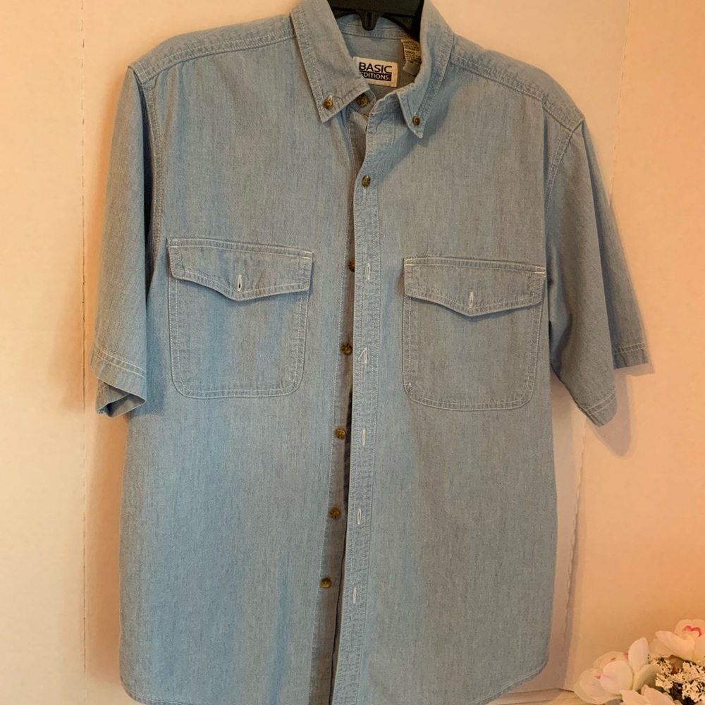 Basic Editions Light Blue Denim Shirt